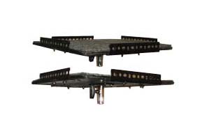 carpeted with perforated slip guards