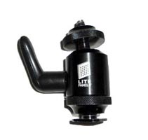Black hot-shoe adapter for Litepanels lights