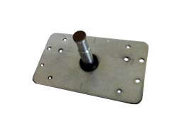 silver wall stud with 10 screw holes for mounting